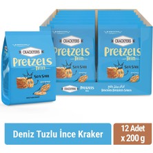 Crackfers Pretzel Deniz Tuzlu 200 gr x 12 Adet