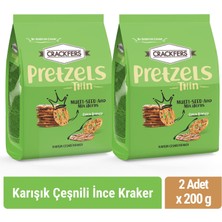 Crackfers Pretzel Karışık Çeşnili 200 gr x 2 Adet