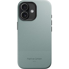 iPhone 17 Uyumlu Kılıf M-Safe Şarj Özellikli Deri Dokulu Native Union 2025 Active Serisi Kapak Yeşil