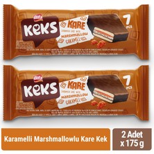 Bifa Keks Kare Karamelli Marshmallowlu Sandviç KEK175 gr x 2 Adet