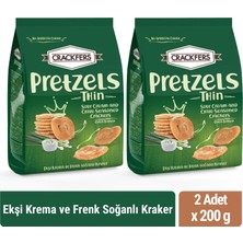 Crackfers Pretzel Ekşi Krema ve Frenk Soğanlı 200 gr x 2 Adet