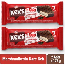 Bifa Keks Kare Kakaolu Marshmallowlu Sandviç Kek 175 GR x 2 Adet