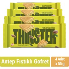 Thinster Antep Fıstıklı Kremalı Gofret 55 gr x 4 Adet