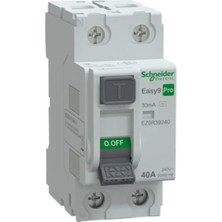 Schneider EZ9R39240 Pro 2 Faz, 40A, 30 Ma, Ac Tipi Kaçak Akım Koruma Şalteri