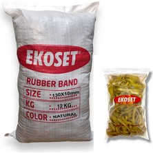 Ekoset 130MMX10MM Extra Geniş Kauçuk Paket Ambalaj Lastiği 12KG Koli (130X10)