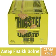 Thinster Antep Fıstıklı Kremalı Gofret 55 gr x 24 Adet