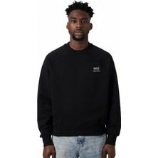 Ami Paris Siyah Logolu Erkek Sweatshirt
