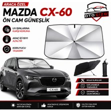 OtoÇizgi Mazda Cx-60 Şemsiye Tip Ön Cam Güneşliği Katlanabilir Uv Korumalı Araç Cam Güneşlik