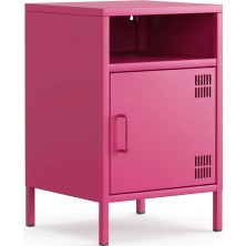 Furni 24 Pera Komodin Açık Raflı 41,5 x 40 x 64,50 cm - Ral 4003 Pembe