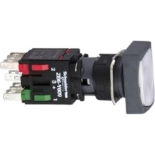 Schneider XB6DW1B1B Dikdörtgen Işıklı Buton, Beyaz, 1 Na