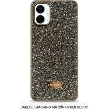 Mtl Samsung A06 Uyumlu Kafie Iç Yüzey Tasarımlı Taşlı Işıltılı Parlak Pırlanta Kılıf Dia Plus
