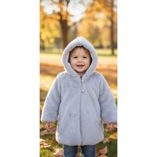 Baby Hola Kız Bebek Çocuk Pamuk Astarlı Külah Kapüşonlu Peluş Kaban Kışlık 13622