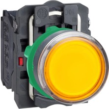 Schneider XB5AW3565 Işıklı Yaylı Buton, Sarı, 1 Na + 1 Nk