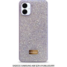 Mtl Samsung A06 Uyumlu Kafie Iç Yüzey Tasarımlı Taşlı Işıltılı Parlak Pırlanta Kılıf Dia Plus