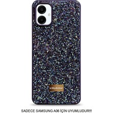 Mtl Samsung A06 Uyumlu Kafie Iç Yüzey Tasarımlı Taşlı Işıltılı Parlak Pırlanta Kılıf Dia Plus