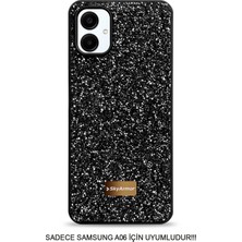 Mtl Samsung A06 Uyumlu Kafie Iç Yüzey Tasarımlı Taşlı Işıltılı Parlak Pırlanta Kılıf Dia Plus
