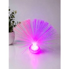 Pembe Püsküllü Gece Lambası