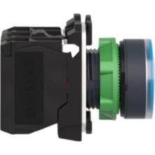 Schneider XB5AW36B5 Işıklı Yaylı Buton, Mavi, 1 Na + 1 Nk, 24V LED