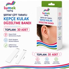 Lumek 30 Adet Şeffaf Çift Taraflı Kepçe Kulak Düzeltme Bandı | Görünmez Kulak Şekillendirici