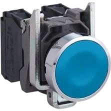 Schneider XB4BA61 Yaylı Buton, 1 Na, Mavi