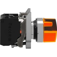 Schneider XB4BK135B5 Işıklı Mandal Buton, Turuncu, 1 Na + 1 Nk, 24 Ac/dc Led, 3 Konum