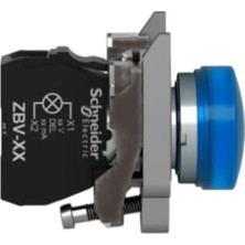 Schneider XB4BVB6 LED Sinyal Lambası, Mavi, 24V