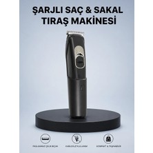 Beruflic Kablosuz, Paslanmaz Çelik Bıçaklı Profesyonel Saç ve Sakal Tıraş Makinesi – Sessiz, Güçlü ve Ergonomik