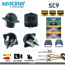 Sentinel Kamera Geniş Açı Ahd 720P ve 1080P Ön Arka Görüş. Çevrilebilir Park Hattı Kontrolü