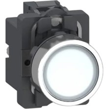 Schneider XA2AW31M1 1 Na Beyaz Işıklı Yaylı Buton, 220V Ac/dc