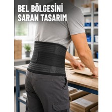 Epilons Çalışma Korsesi Güçlendirilmiş Elastik Bantlı Ayarlanabilir Bel Desteği