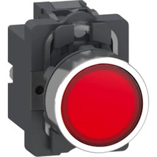 Schneider XA2AW34B1 1 Na Kırmızı Işıklı Yaylı Buton, 24 Vdc