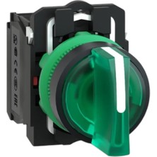 Schneider XB5AK133M5 Işıklı Mandal Buton, Yeşil, 1 Na + 1 Nk, 220 Ac/dc Led, 3 Konum
