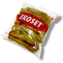 Ekoset Sarı Extra Kalın Paket Lastiği 40 Adet 130 x 10 mm Güçlü Elastik Özellikte