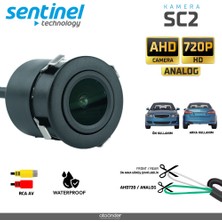 Sentinel Kamera Ahd 720P ve Analog Ön Arka Görüş. Çevrilebilir 18,5mm