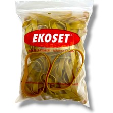 Ekoset Geniş Kauçuk Ambalaj Kasa Lastiği 120 x 3 mm 500'LÜ Doğal Renkli Dayanıklı Sarf Malzemeleri