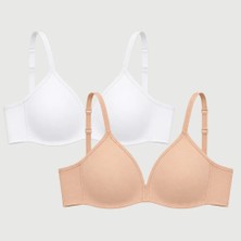 Bonbon Kadın Pamuklu Balensiz Dolgusuz 2'li Paket İlk Sütyenim BB2321