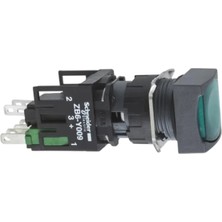 Schneider XB6CF3B1B Kare Işıklı Buton, Yeşil, 1 Na