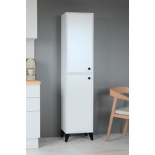 Mobilique Masal Beyaz Suntalam Çok Amaçlı Dolap 180x40x33 cm – Kalın Kenar Bantlı, Dayanıklı ve Kolay Kurulumlu