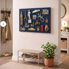 Pınars Mıknatıslı Pano, Siyah Renk, 40X60 Cm, Dekoratif Metal Magnet Panosu