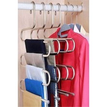 Akse 5 Katlı Metal Pantolon Eşarp Askısı