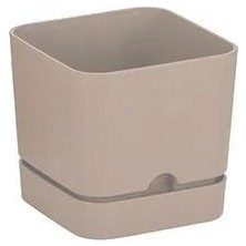 Saksı Dünyası Poliwork Kare Tabaklı Plastik Saksı 1.5 Lt - Modern Ofis ve Ev Saksısı