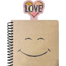 Elopya Love Kalp Tasarım Kitap Ayracı