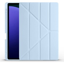 Goocamp Galaxy Tab S9 Fe Plus Kılıf Kalem Bölmeli Uyku Modlu Yatay ve Dikey Standlı Katlanır Gcmp