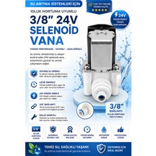 Aqua Bella Su Arıtma Cihazı Selenoid Vana 24V Dc - 3/8" Girişli Otomatik Su Kesici Valf