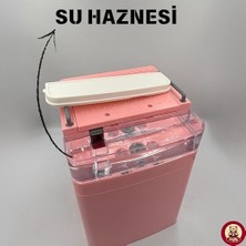 Sefa Ticaret Oyuncak Buharlı Sesli Işıklı Kahve Makinesi Pilli Gerçekçi Su Akışlı Renk Değiştiren Bardaklı Mini Barista Seti (Pembe)