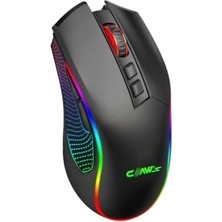 Sefa Ticaret Crossfire Air Kablosuz 10000 Dpi Pixart PMW3325 Sensör Makro Yazılımlı Chromatic Rgb Kablosuz Gaming Mouse - Siyah
