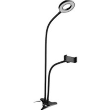 Sefa Ticaret LED Ring Light Youtuber Makyaj Akrobat LED Halka Işık Kuaför, Halka Video Işığı, Canlı Aramalar Için Işık Kaynağı Lamba,telefon Tutuculu Stand Işıklı, Işık Desteği Sarı Beyaz Gün Işığı Jd-01