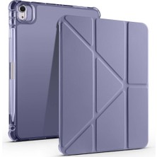 iPad Air 11 2024 Kılıf Kalem Bölmeli Uyku Modlu Yatay ve Dikey Standlı Katlanır Aden