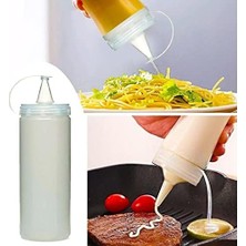 Sefa Ticaret 2 Adet Sos Şişesi 700 ml Plastik Yağlık Sirkelik Ketçap Mayonez Sızdırmaz Sosluk Yağdanlık