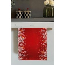 Sefa Ticaret Kırmızı Yeni Yıl Temalı Yılbaşı Fırın Mutfak Havlusu 30X50CM